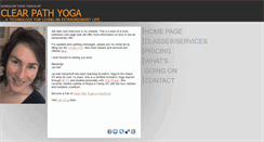 Desktop Screenshot of clearpath-yoga.com